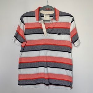 Billy Reid Striped Polo M